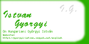 istvan gyorgyi business card