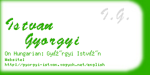 istvan gyorgyi business card